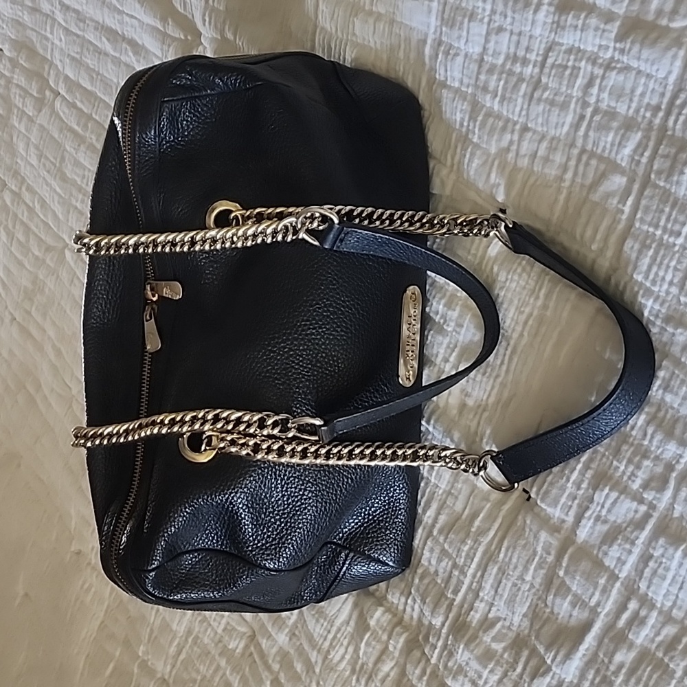Leather satchel bag